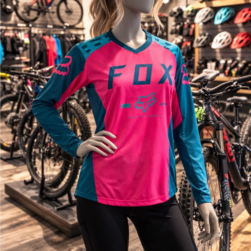 Fox Women's Vibrant Pink and Teal Jersey